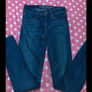 American eagle dark washed jeans super stretch